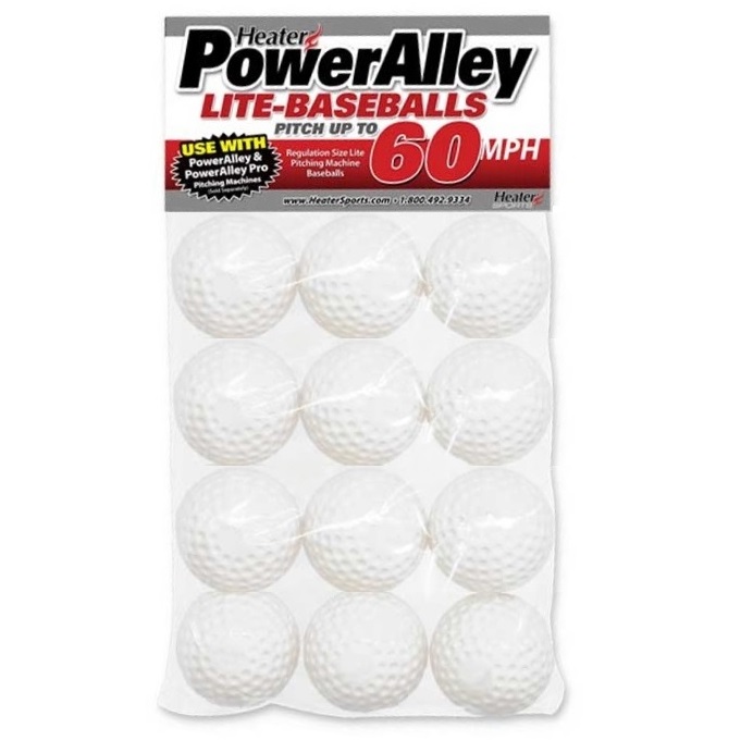 PowerAlley 60 MPH White Lite Baseballs