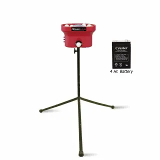 Crusher Fastball & Curveball Mini Ball Pitching Machine With 4 Hr. Battery